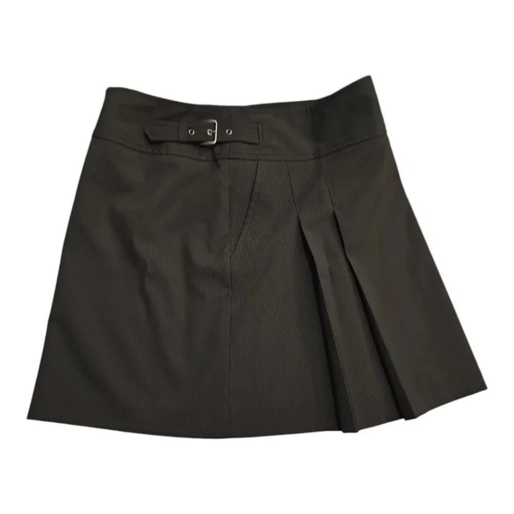 EXPRESS DESIGN STUDIO Women's Striped Partial Pleated Skirt